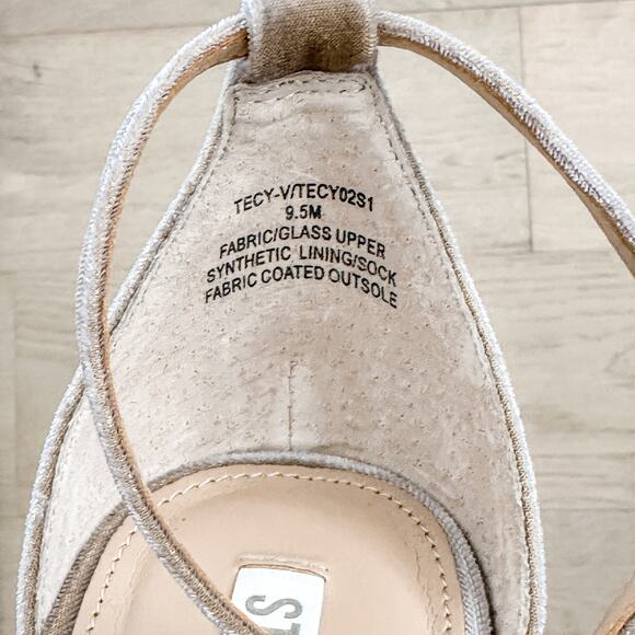 Steve Madden Sandal Womens 9.5 Tecy Velvet Rhinestone Heeled Glam Event Wedding‎ - Picture 9 of 9